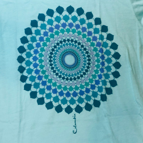 Columbia T Shirt Peacock Feather Design Size S - Picture 2 of 5